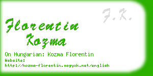 florentin kozma business card